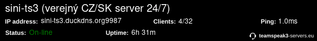 sini-ts3.duckdns.org:9987 status banner