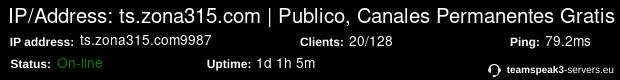 ts.zona315.com:9987 status banner